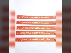 Pulseiras de tecido de logotipo personalizado para promoção e eventos com impressão na tela