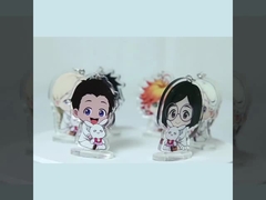 Chave de Natal personalizada com anel de metal e impressão transparente de boneco de neve