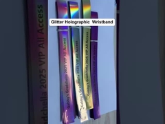 Pulseira de Papel Holográfico Brilhante com Glitter Personalizada