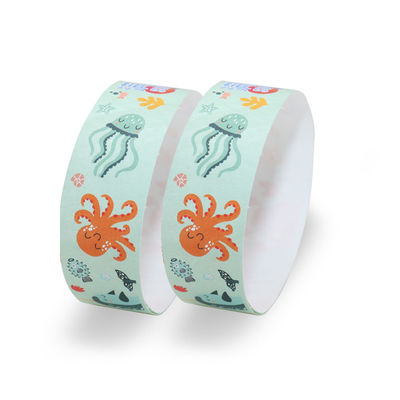 Proteção reforçada Pulseiras de papel impresso para eventos descartáveis