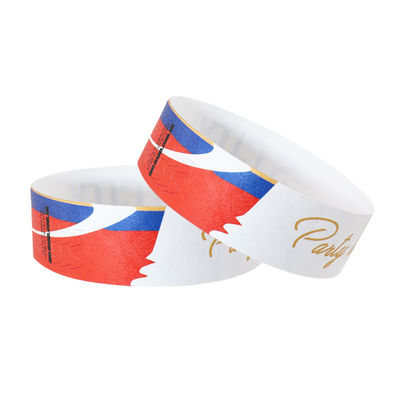 Logotipo personalizado Tyvek pulseiras de papel para controle de acesso numeração sequencial