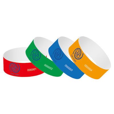 Papel à prova d'água Pulseiras para eventos Impressão a cores Tyvek com código de barras