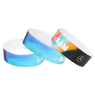 Papel Resistente ao Calor Pulseiras de Eventos Impressas de Púrpura Com Material Tyvek