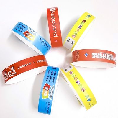Pulseiras de papel resistentes ao calor com fendas de segurança para eventos