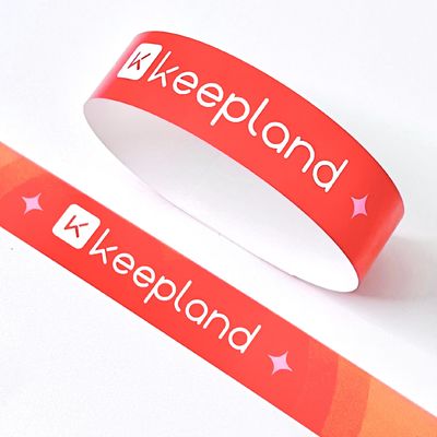 Pulseiras de papel personalizadas sintéticas para eventos Impressão a cores