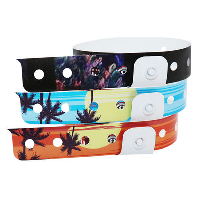 Pulseiras de vinil PVC para eventos Elastic Impermeável Logotipo personalizado