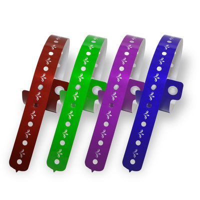 Pulseiras de PVC em forma de L elásticas e confortáveis para eventos/festas/piscinas/concertos/hospitais/etc.