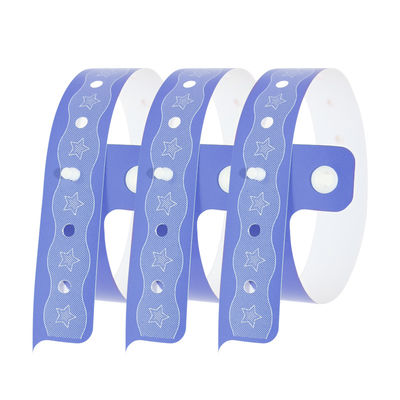Pulseiras de vinil PVC à prova d'água elásticas confortáveis personalizadas azul púrpura