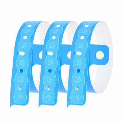 Pulseiras de PVC de vinil azul à prova d'água para atividades aquáticas e eventos desportivos