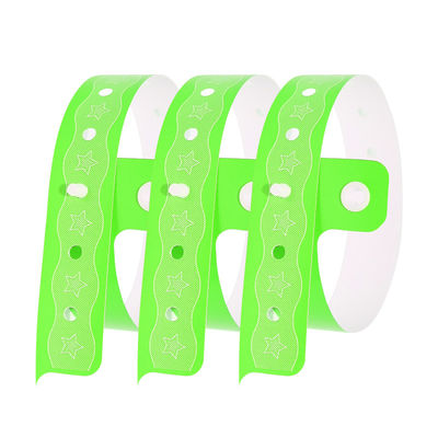 Eventos personalizados Pulseiras de PVC Impressão de tela de seda Segurança à prova d' água