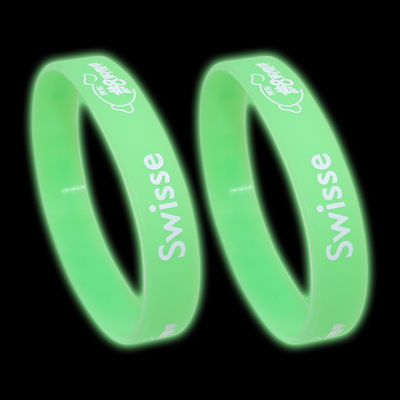 Pulseiras de silicone coloridas impressas Pulseiras personalizáveis comprimento 20-25cm