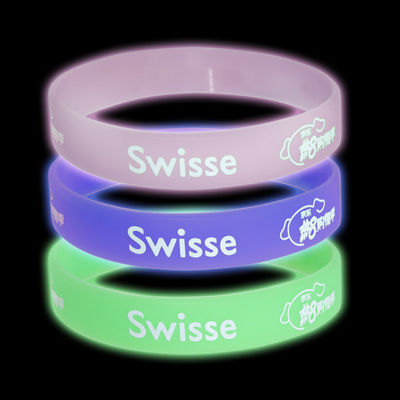 Pulseiras de silicone sob medida, pulseiras de silicone impressas impermeáveis