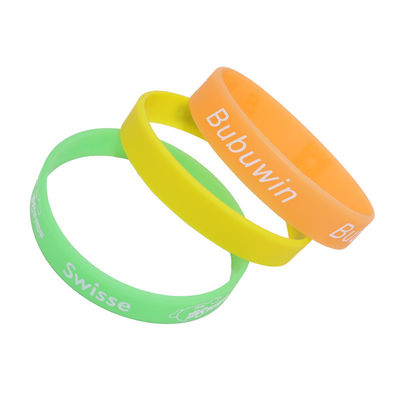 Pulseiras de silicone impressas de estilo simples Pulseiras impermeáveis ecológicas