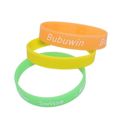 Banda de silicone personalizada suave Pulseiras de borracha Decorativas Eco-friendly