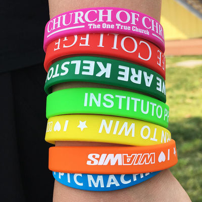 Pulseiras de silicone impressas duráveis com impressão de transferência de calor