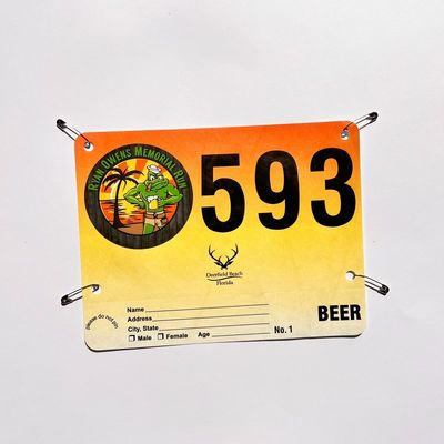 Rectangular Tyvek Race Bib Números de tela Impresso Durável