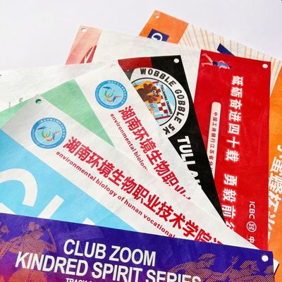 0.5mm Espessura Números de identificação da competição com cor PANTONE personalizada