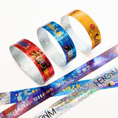 Pulseiras de papel Tyvek ajustáveis de várias cores para identificação de necessidades especiais
