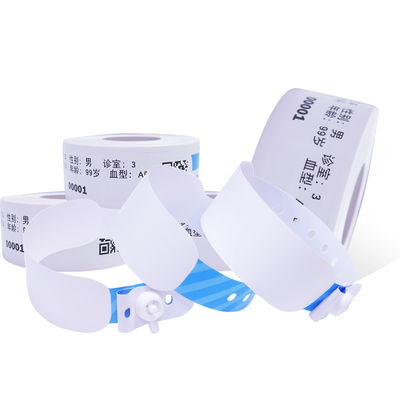 Pulseiras de hospital de fábrica para identificação precisa do paciente Pulseiras de identificação de papel impressas com jato de tinta sensíveis ao calor