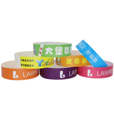 Gráfico de pulseiras personalizadas de papel PP para eventos com padrão de logotipo, código de barras, pulseira promocional de presente
