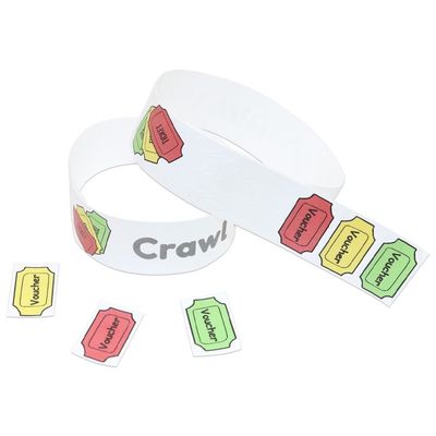 Lento Tyvek Event Pulseiras Impermeáveis Resistentes ao Suor Eventos VIP Identificação Parte Papel de Admissão Eventos Pulseira