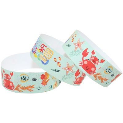 Pulseiras de Eventos Tyvek baratas Desenho personalizado Eventos VIP Festa Identificação Papel de Admissão Pulseira de Eventos