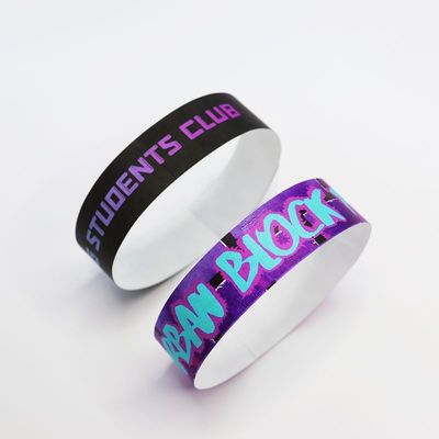 Tyvek Event Personalizável Pulseira Pulseira Actividade Eventos Festa VIP Papel de Identificação Eventos Admissão Pulseiras