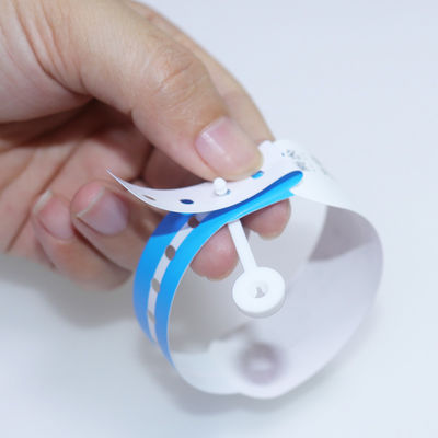 Atacado Pulseiras descartáveis de hospital Identificação do doente Pulseiras de identificação de papel impressas com jato de tinta sensíveis ao calor