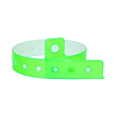 Fabricante Pulseira Desutilizável Personalizada Neon Fluorescente Cor Impermeável Plástico Vinil PVC Eventos de Festa Pulseira Regalo