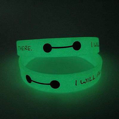Fabrica Padrão personalizado Pulseira de silicone Festa Atividade Eventos Presente Noctilucent brilho noturno pulseiras de silicone