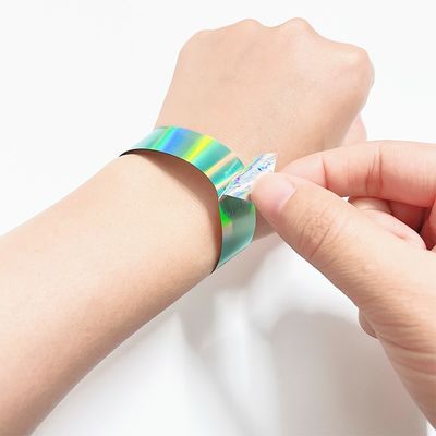 Pulseira de Laser Brilhante de Prata personalizada para Concertos e Festivais Unisex
