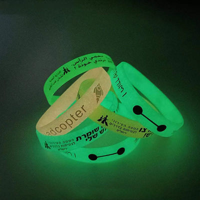 Factory Custom Silicone Bracelet Festival Activity Party Concert Event Gift Noctilucent Night Glow Bracelets de silicone