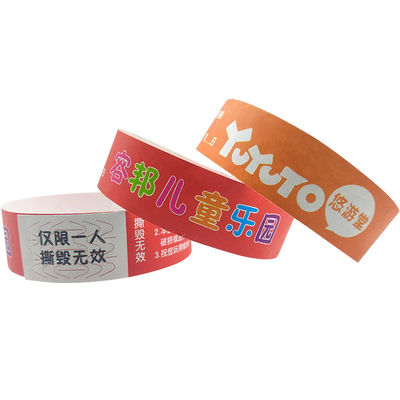 Pulseira Tyvek Dupont ajustável Actividade Código de barras Eventos Papel Eventos Pulseira de Admissão