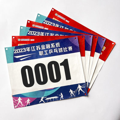 Numeros de bib para crianças e adultos Tyvek Paper Race Biking Marathon Numero de bibs