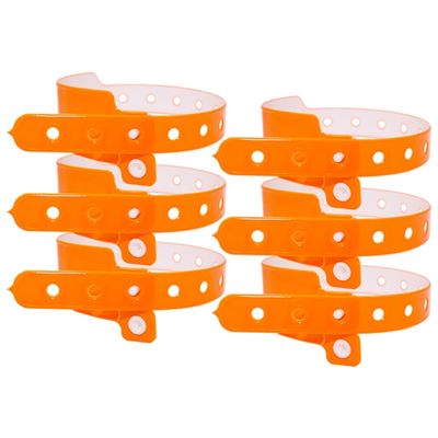 Pulseira descartável de plástico impermeável vinil PVC Neon Fluorescente de cor evento de festa pulseira de presente