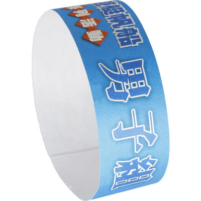 Fabrica resistente ao suor Tyvek Dupont Event Bracelets Eventos de código de barras Variedade de cores Papel Event Bracelet