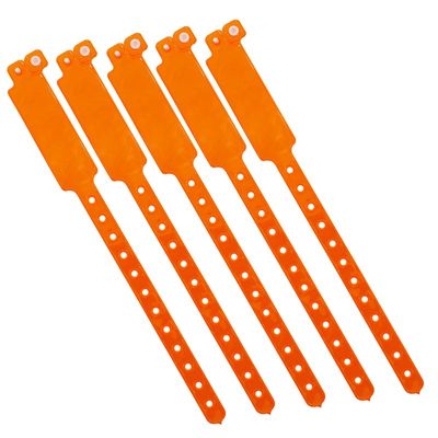 Pulseira Desutilizável Custom Neon Fluorescente de Cores Plástico Vinil PVC Impermeável Eventos Pulseira de Festa