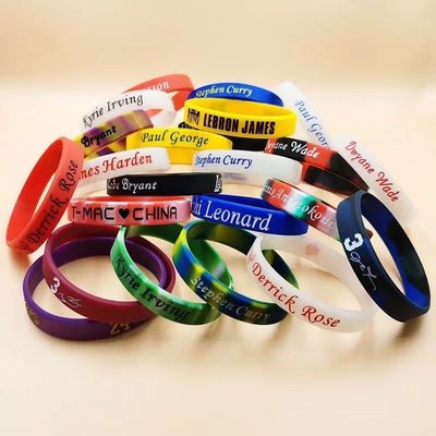20cm-25cm comprimento Bracelete de silicone personalizado para promoção de bola de basquete
