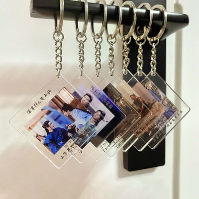 Presente Chave de Chave Acrílica Personalizada Amador Casais Amigo de Família Foto Impressa Chave de Chave Acrílica