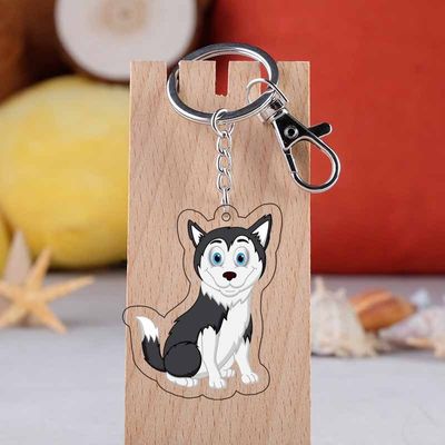 Chave de Chave Holográfica Acrílica Cartoons Cartoons Animais de estimação Impressos Chave de Chave