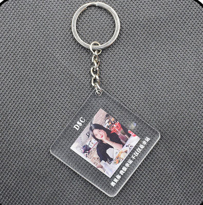 Presente personalizado Chave de Chave Acrílica Amador Casais Amigo de Família Foto Impressa Com Chave