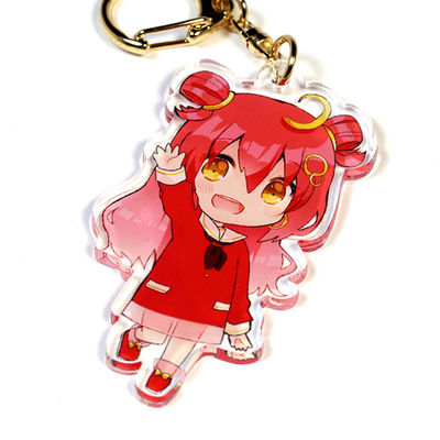 Fabricante Custom Cartoon Pattern Printed Keychain Acrylic Cartoons Cartoon Cartoon Cartoon Charm Chains de Chaves Acrylic