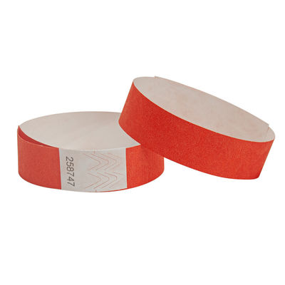 Pulseiras personalizadas para eventos Tyvek com código de barras numeradas à prova d'água para a identificação da festa da piscina