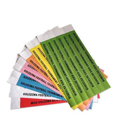Pulseira personalizada do evento Tyvek com código de barras numerada, à prova d'água, identificação da festa da piscina, entrada, papel de entrada.