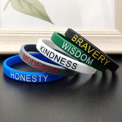 1-5mm Largura de silicone pulseiras para eventos de negócios personalizados e lembranças desportivas