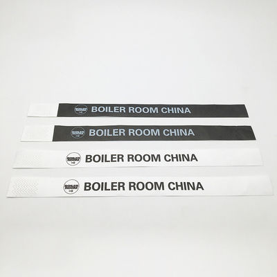 Logotipo personalizado Numeração sequencial Pulseiras Tyvek Piscina Tinta à prova d'água Pulseira Tyvek Pulseiras