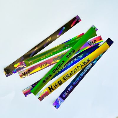Disponível Neon Laser Rainbow Glitter Partidas Pulseiras Personalizadas para Eventos Concertos Festival de Música