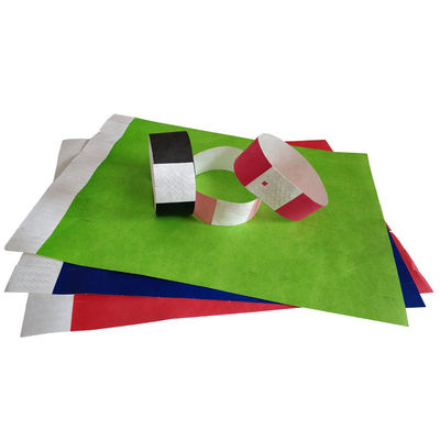 Pulseiras de papel Tyvek ajustáveis Logotipo personalizado e impermeável para festivais