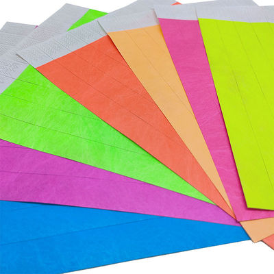 Eventos Festival Pulseiras de papel Tyvek com código de barras e características de segurança