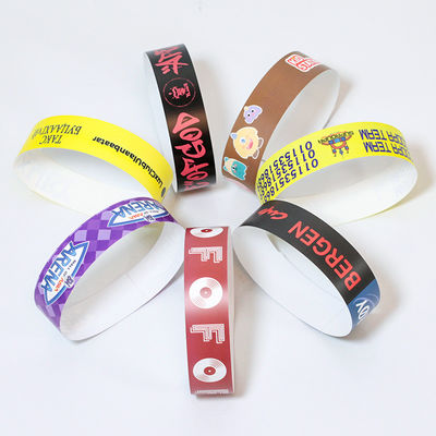 Participação VIP do Festival de Pool Party Pulseiras Tyvek com código de barras e design ajustável